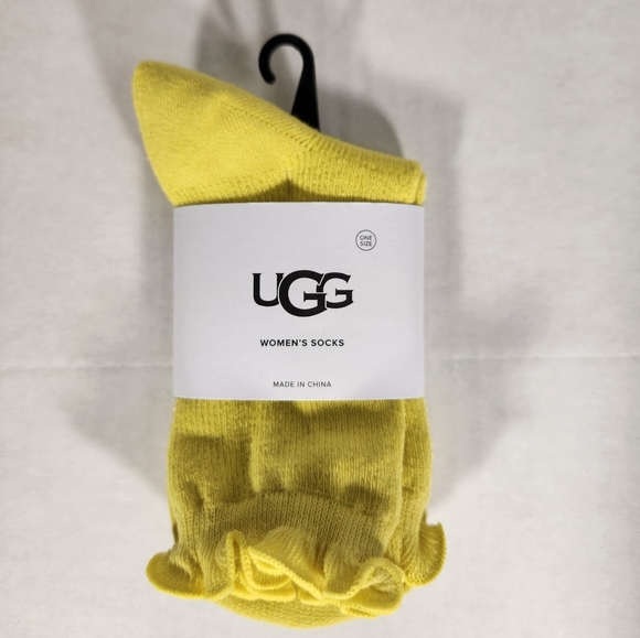 NWT Women's UGG Karysn Lettuce Edge Quarter Socks - Picture 2 of 7